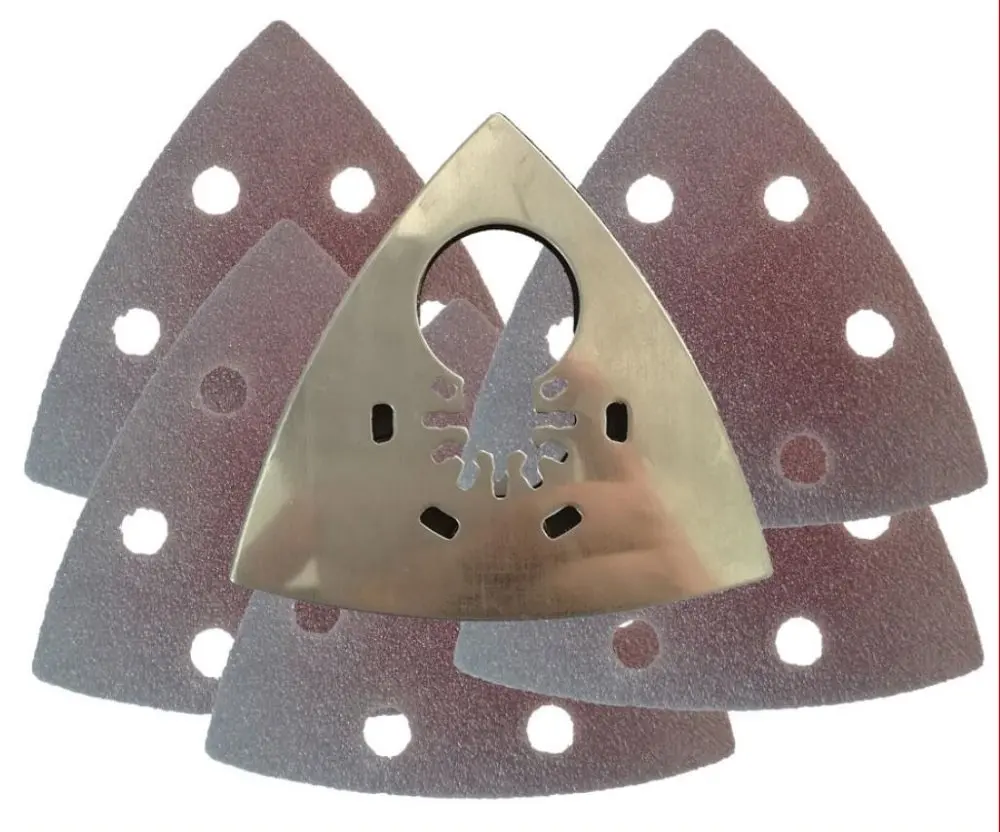 

25 pcs Sanding paper+Triangular sanding pad for Fein multi function power tool,sandpaper to oscillating tool accessories,DIY