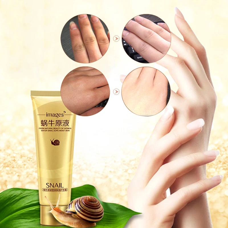 

IMAGES snail concentrate jade-like stone embellish moisturizing quality goods nourishing filling water snail hand cream