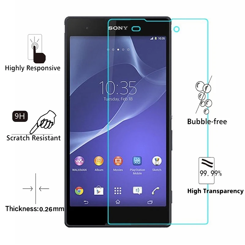 2-5D-Tempered-Glass-for-Sony-Xperia-E3-9H-High-Quality-Explosion-proof-Protective-Film-Screen