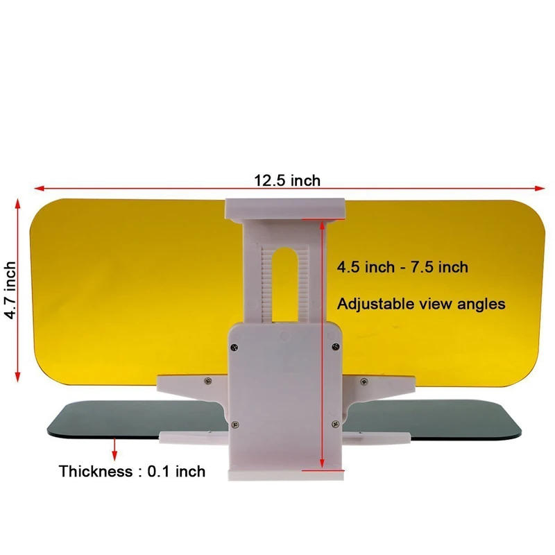 Car Sun Visor 2 in 1 Dazzling Goggle Day Night Vision Sun Anti UV<br /> Block Visor Anti Dazzle Sunshade Driving Mirror Clear View-in Sun <br />Visors from Automobiles