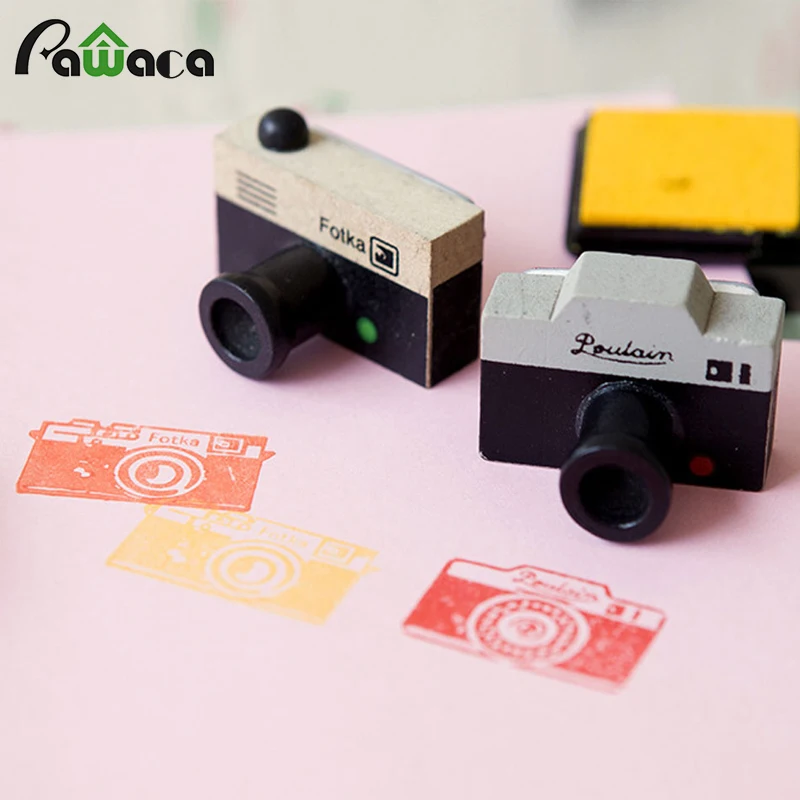 

Classic Mini Retro Camera shape Stamp For Friend decorate Travel envelope postcard Notebook Scrapbook Paper Craft Projects gift