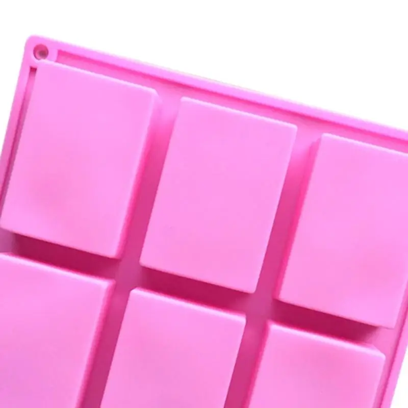 9-Cavity Rectangle Soap Mold Silicone Baking Mould Tray For Homemade Craft DIY