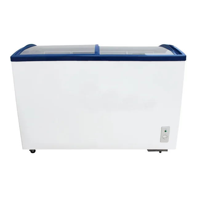 351l Curved Glass Sliding Double Door Ice Cream Display Deep 351l Curved Glass Sliding Double Door Ice Cream Display Deep Freezers Refrigerator Commercial Chest Freezer Fridge