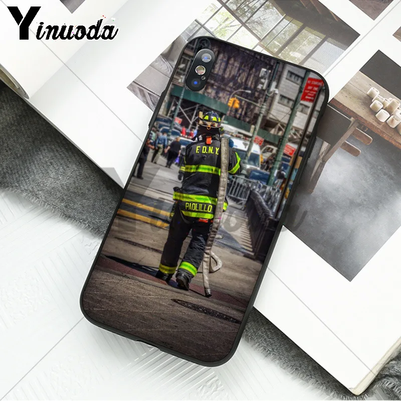 Yinuoda Firefighter Heroes Fireman High Quality Phone Accessories Case for iPhone 8 7 6 6S Plus X XS MAX 5 5S SE XR Cellphones