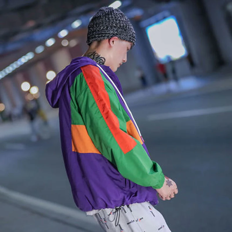 Korean Hip Hop Jacket Man 2018 Hood Windbreaker Reggae Streetwear Jackets Mens Fall Fashion Hoodie Abrigo Hombres Men Coat 6J033 Korean Hip Hop Jacket Man 2018 Hood Windbreaker Reggae Streetwear Jackets Mens Fall Fashion Hoodie Abrigo Hombres Men Coat 6J033