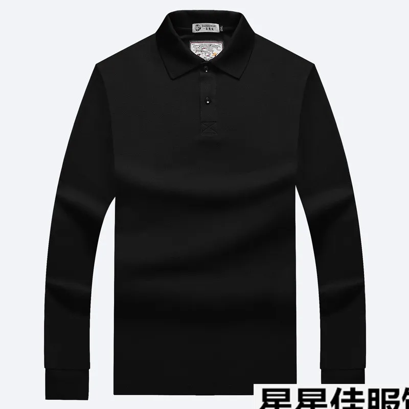 Большие размеры 8XL 6XL, Мужская рубашка поло с длинным рукавом, хлопок, Повседневная модная мужская рубашка поло, большой размер 5xl 4XL, тонкая черная футболка, топы