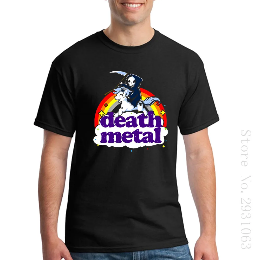 Design Tee Shirts Death Metal Rocker T Shirt Unicorn Death Tee Shirts