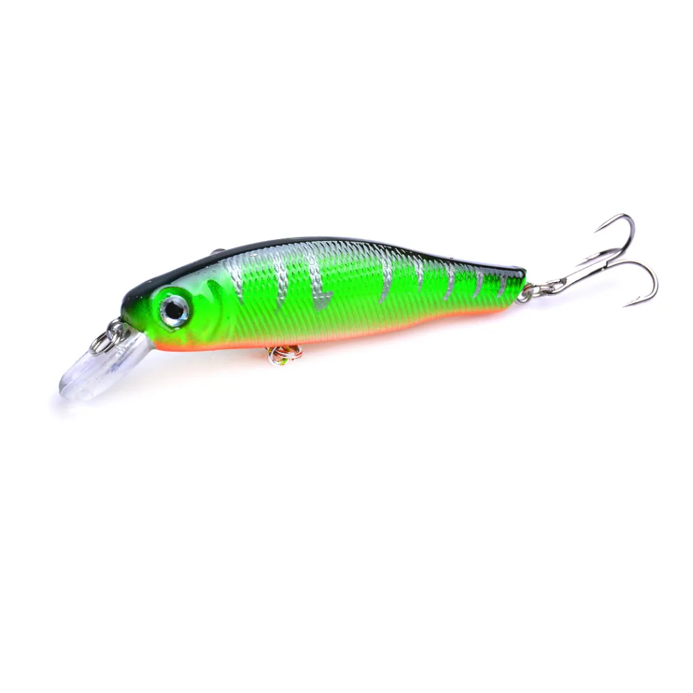 

1pcs Artificial lure 6 color painted hard bait ABS plastic bionic bait fishing gear Wobbler crank hook Fishing accessories