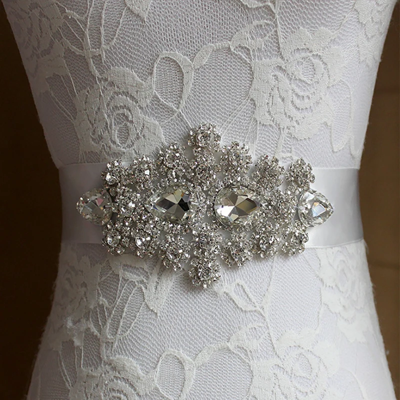 Элегантный Мода великолепный кристалл люкс Женские платье с цветочным рисунком Для женщин Ремни алмазный пояс повязка для свадьбы