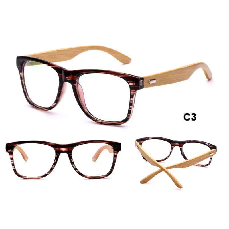 Оптические очки 6183, оправа для очков с деревянными ножками, очки для мужчин и женщин, оправа для очков - Цвет оправы: C3