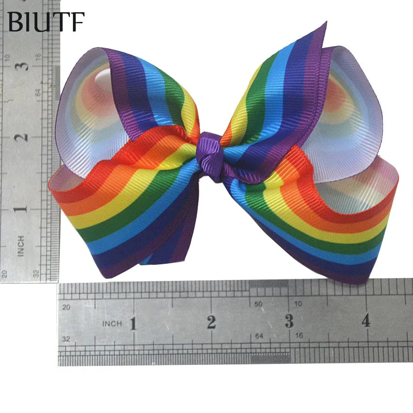 100 шт./лот 2018 новейший 4 5 ''Grosgrain лента для волос бант с заколками заколки