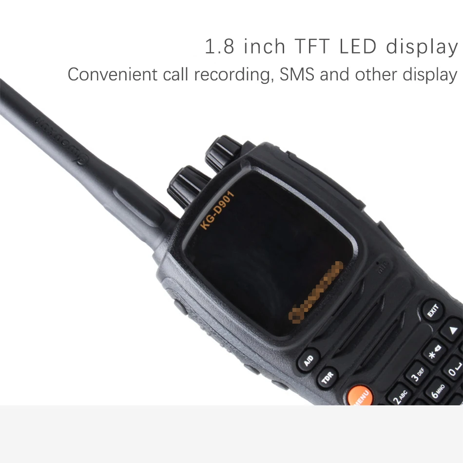 Walkie Talkie Wouxun KG-D901 UHF 400-470MHz DMR цифровое двухстороннее радио 1000 каналов 2000mAh 4W трансивер