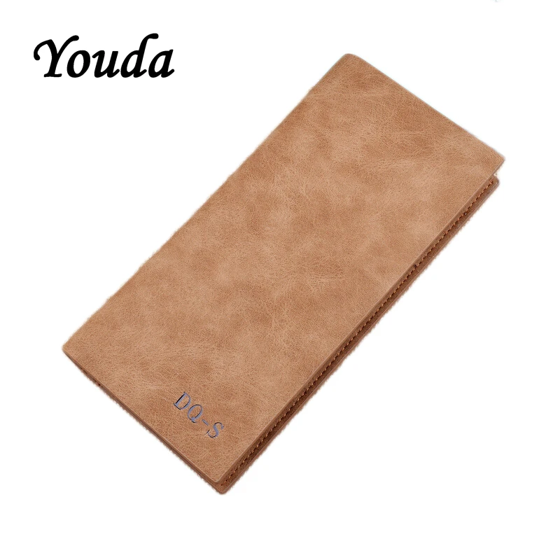 Youda Fashion Solid Color Male Long Wallet Large Capacity Purse Simple Casual Card Package Classic Retro Style Wallets Money Bag | Багаж и