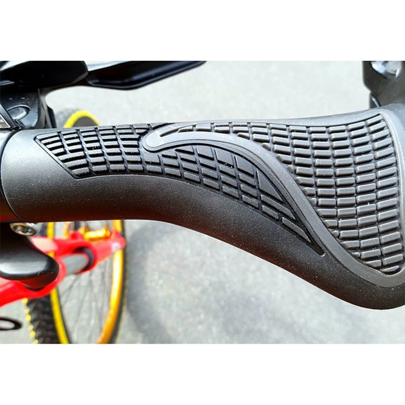

Horn Anti-slip Handlegrip Lock On Handles Fixed Mountain Bicycle Grip Cycling Scooter Bike Accessories Black White 1 Pair 2019
