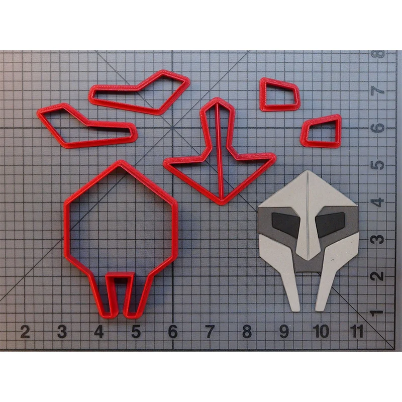 

MF Doom Mask Cookie Cutter Fondant Cutter Character Face Custom Made 3D Printed Biscuit Cookie Cutter Set Cake Decorating Tools