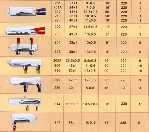 Микс 20 видов ртути, бесконтактный выключатель 201 202 219 228 211 219 тип и т. д