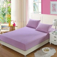 100% coton drap housse antidérapant matelas couverture quatre coins avec bande élastique couleur unie couvre-lit multicolore en option