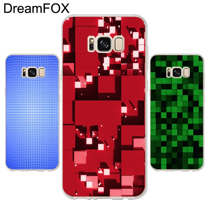 DREAMFOX K257 Мягкий силиконовый чехол из ТПУ с темными кубиками для samsung Galaxy Note S 6 7 8 9 Edge