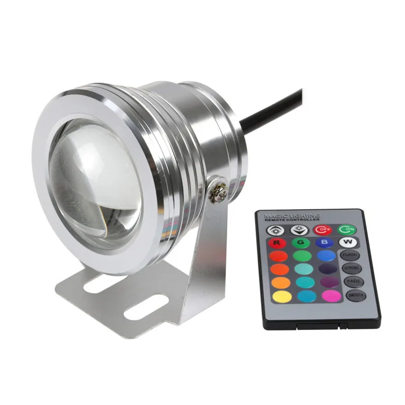 LED underwater light 10W RGB DC12v IP67 waterproof aquarium swimming pool spotlight stainless car lighting fish tank piscina
