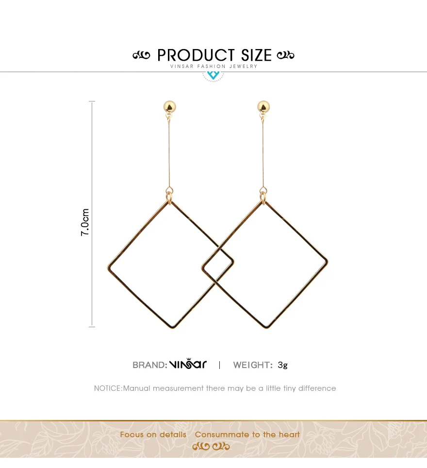 Geometric Square Stud Earrings (9)