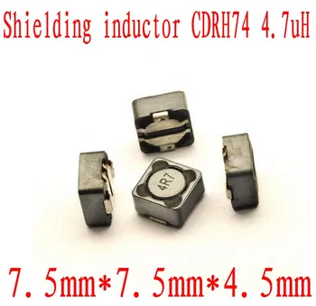 

1000pcs/lot Shielded Inductor SMD Power Inductors 7*7*4MM 4.7uH CDRH74R 4R7 High Quality