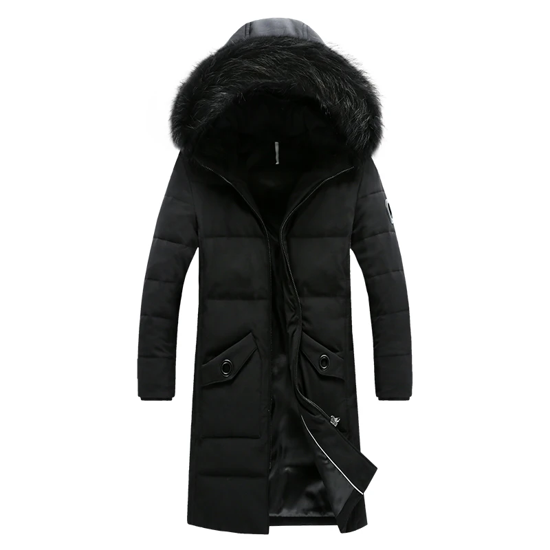 M-4XL 2016 Black Gray High Quality Hooded Winter Casual Long Parka Men Slim Fit Winter Jacket Men Winter Coat Men Parka Homme