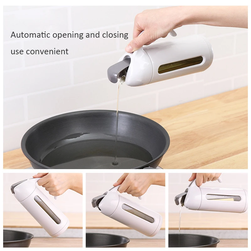 Oil Dispenser Pourer Bottle Glass Oil Vinegar Bottle Gravy Boats Pot Leak-proof Kitchen Healthy Sauce Bottle Cooking Tools