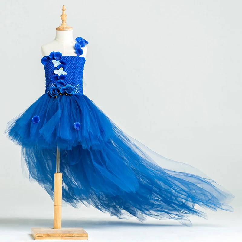 

Baby Girls Party Tutu Dress Photo props Designs Ball Gown Handwork 3 Colors Fashion Girls Tulle Dresses Trailing For Birthday