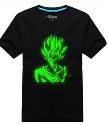 Аниме Горячая Dragon Ball световой Гоку косплей футболка костюм dragonball tee