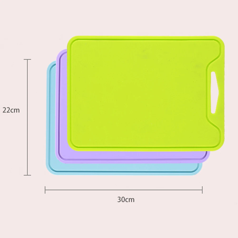 Гибкая силиконовая разделочная доска с противоскользящим блоком для овощей и мяса