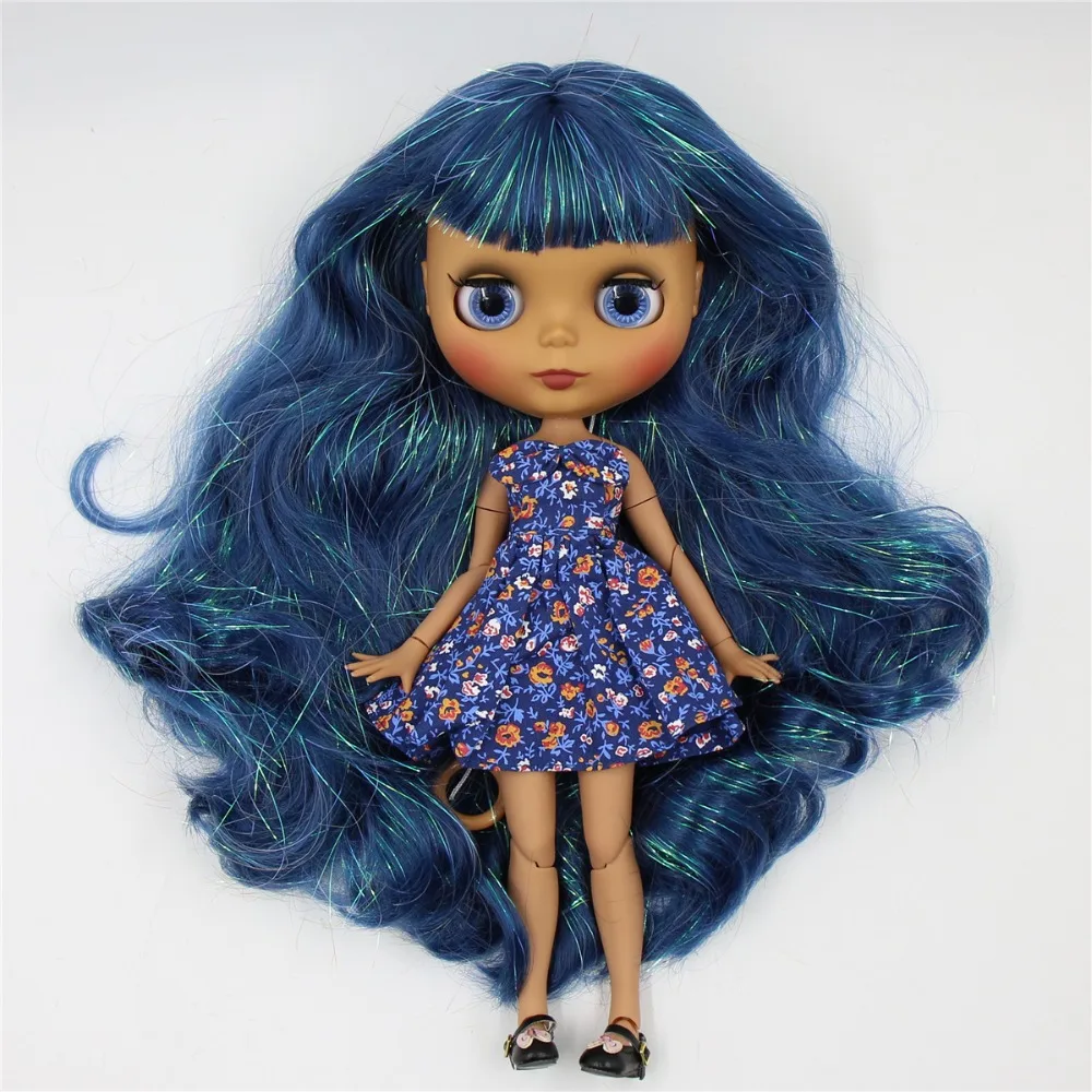 ICY Neo Blythe Doll Shiny Blue Hair Jointed Body