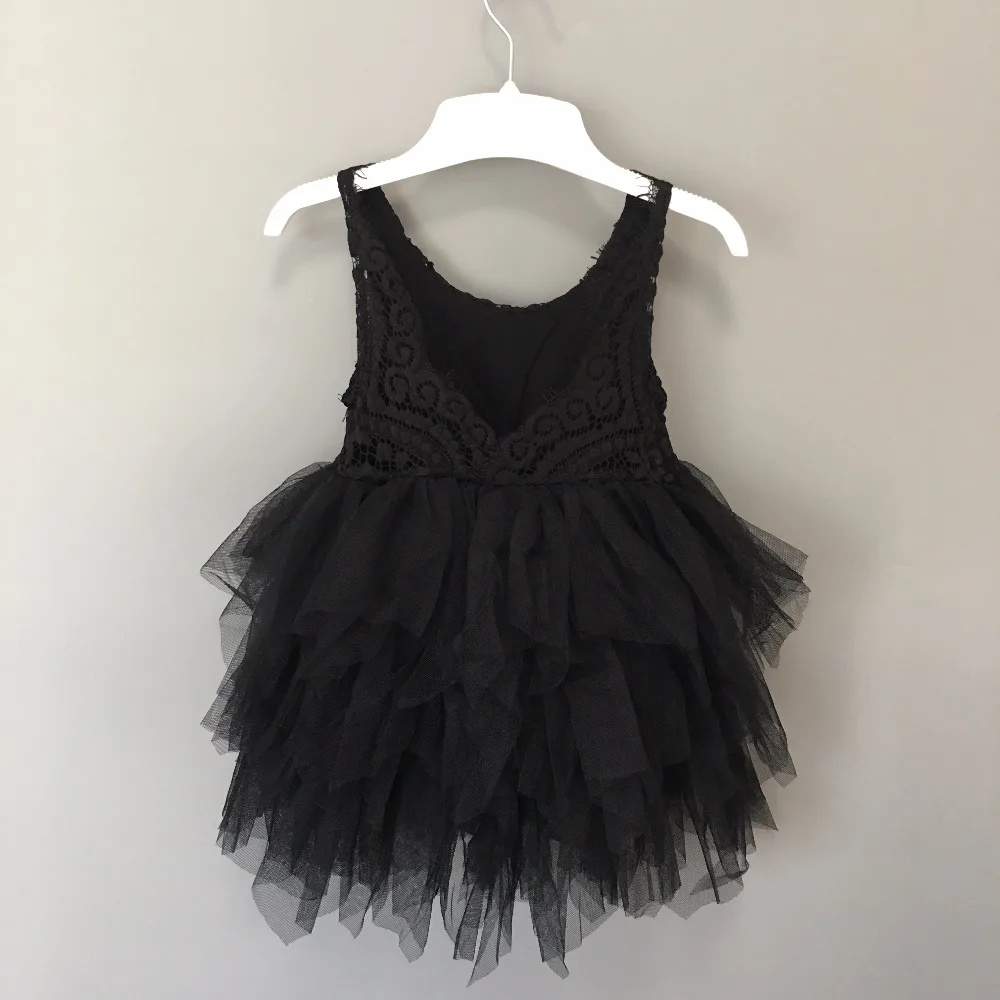 little girl black tulle dress