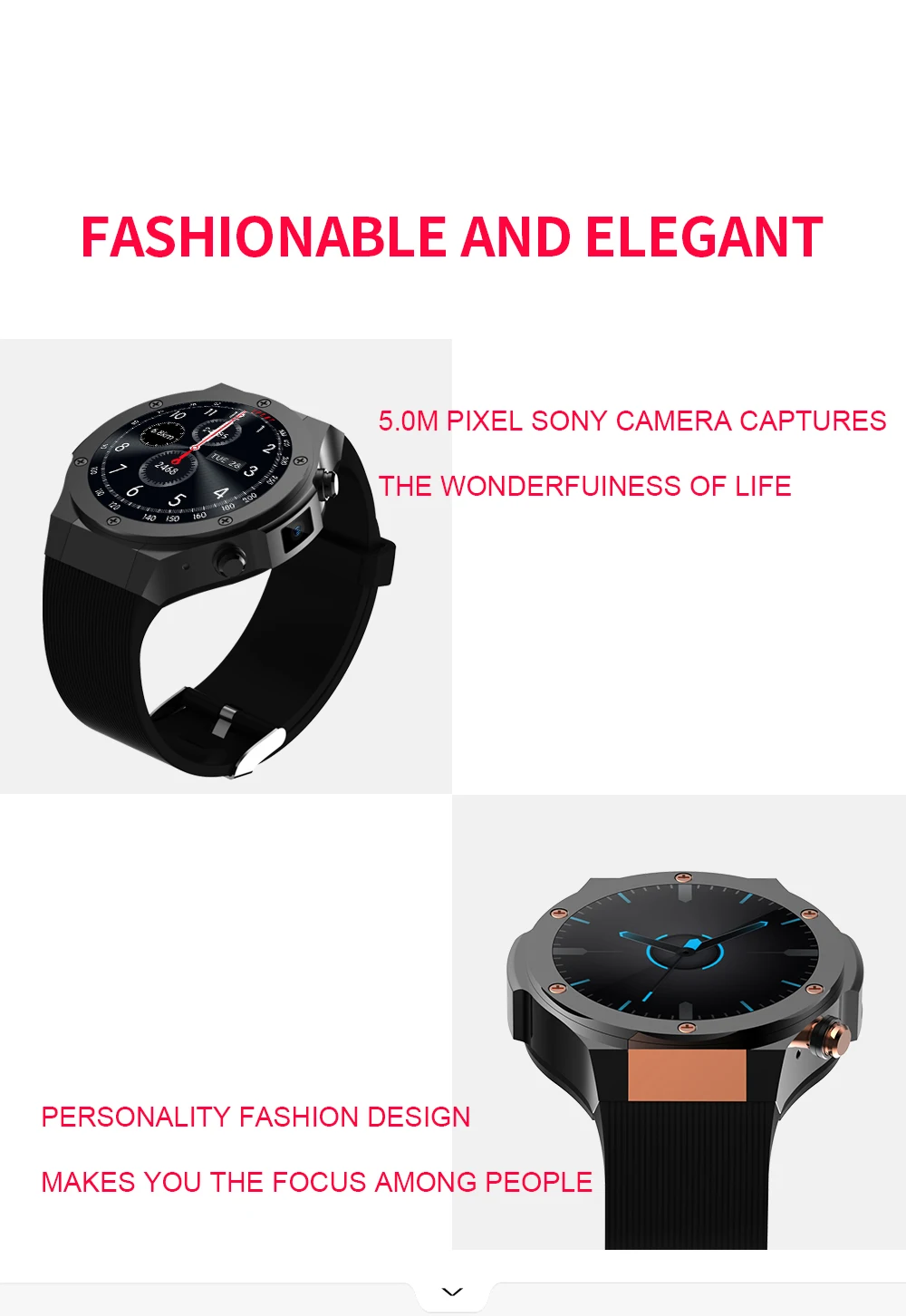 Microwear H2 3g Wifi gps Смарт-часы телефон 5MP камера четырехъядерный 1 ГБ ОЗУ 16 Гб ПЗУ частота сердечных сокращений Bluetooth модные спортивные умные часы