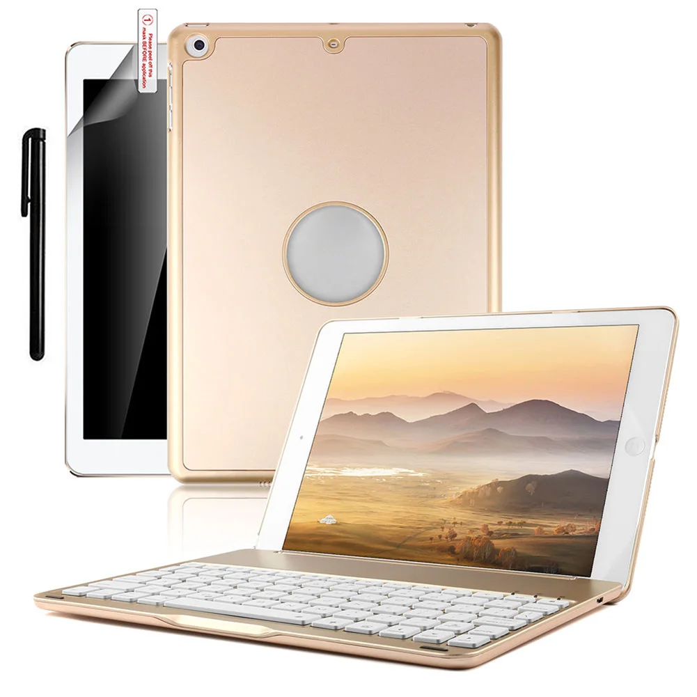 

Aluminum Bluetooth Keyboard Folio Cover Case for iPad Air 2 iPad Pro 9.7 Inch XJ66