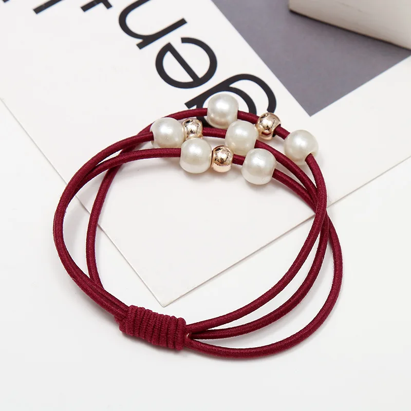 10pcs Fashion Shiny Pearl Hair Bands Elastic Rubber Bands for Women Hair Accessories Colorful Hair Rope Ring Headwear Headbands 10pcs Fashion Shiny Pearl Hair Bands Elastic Rubber Bands for Women Hair Accessories Colorful Hair Rope Ring Headwear Headbands