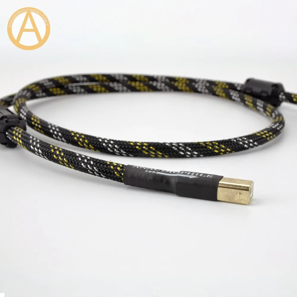USB кабель ANAUDIOPHILE Hi Fi 4N OFC Type A B для передачи данных аудио видео DAC ПК|Кабели USB| |