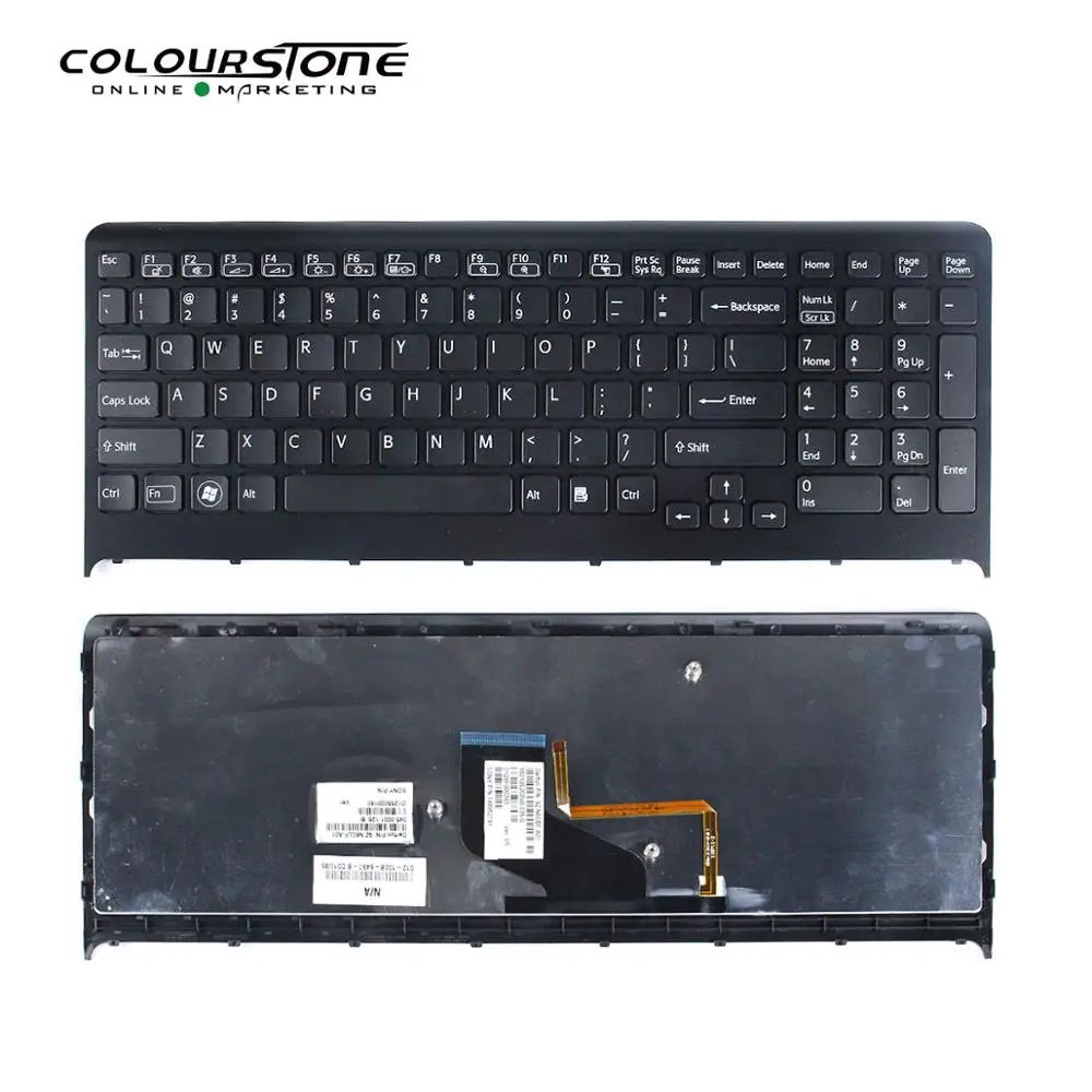 Черная раскладка клавиатуры для ноутбука SONY VAIO VPC F2 серия F21 F22 F23 с подсветкой и