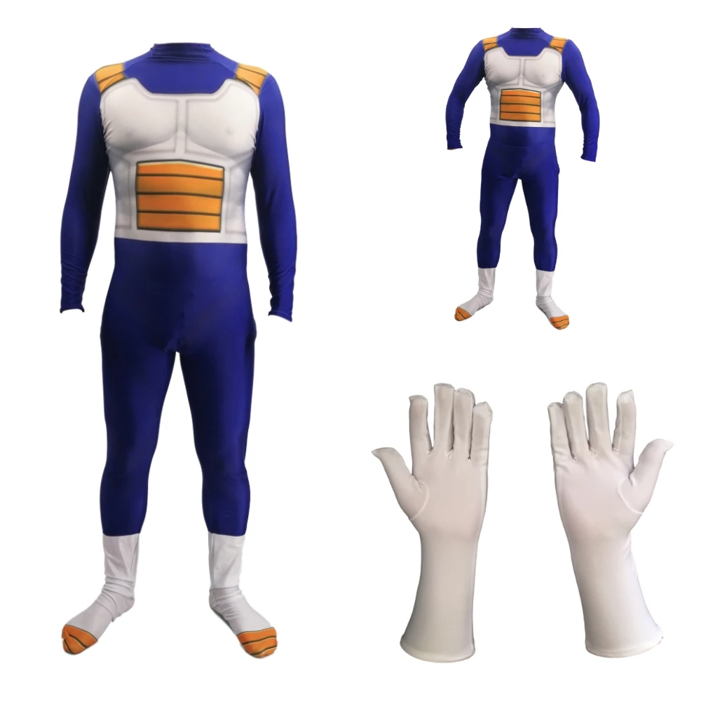 

3D printing men Dragon Ball Vegeta Cosplay Costume Spiderman Zentai Superhero Bodysuit Suit Jumpsuits