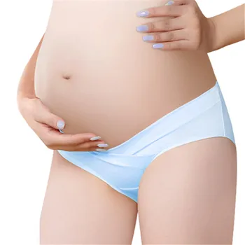 

Pregnant Women Lingerie Cotton Underwear Knickers Solid Seamless Stretch Briefs