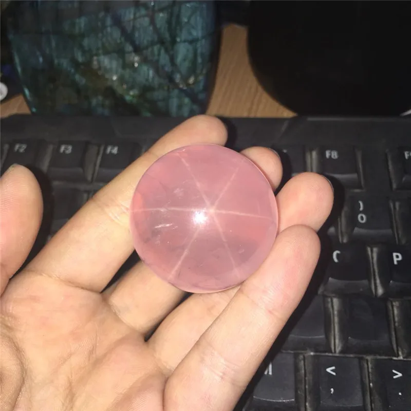 Natural star rose quartz sphere Crystal ball Specimen Healing for gift Natural star rose quartz sphere Crystal ball Specimen Healing for gift