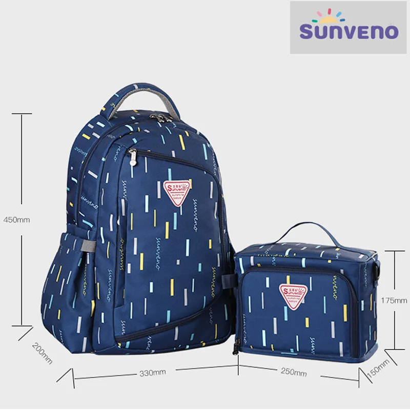 SUNVENO 2in1 حفاضات حقيبة الأزياء مومياء الأمومة الحفاض حقيبة الطفل حقيبة السفر المنظم التمريض حقيبة للطفل الرعاية الأم والاطفال
