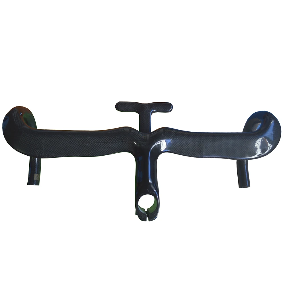

Carbon Integrated Road Bicycle Handlebar Cycling Bike Parts Road Handlebars Drop Bar With Stem computer mount