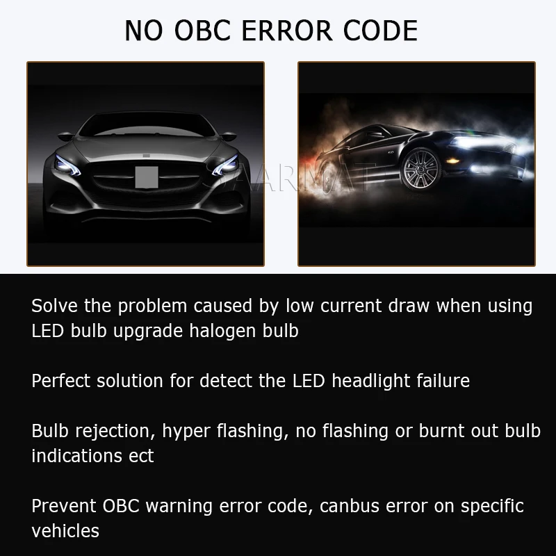 2Pcs H3 H7 LED Decoder Adapter Anti Hyper Blink Flash Error Cancel Canbus Headlight H4 HB2