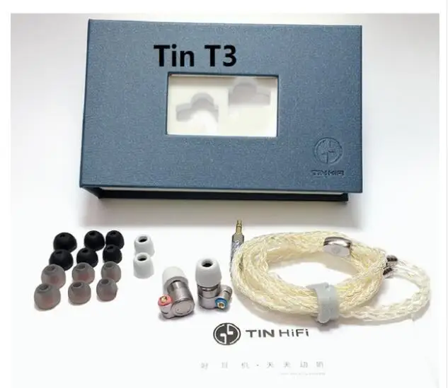 Оригинал олово HIFI Олово аудио T3 в ухо наушники 1DD + 1BA Knowles Гибридный привод HiFi бас 3