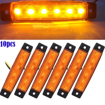

SMD LED Technology Waterproof Reliable 10 Pcs 12V SMD 6 LED Rear Side Marker Light Rear Lights Position BusesTruck Trailer Lorry
