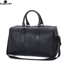 Fashion PU Leather Men Travel Bag Versatile Women Travel Bag Waterproof Black Cool Zipped Shoulder Bags Handbag luggage