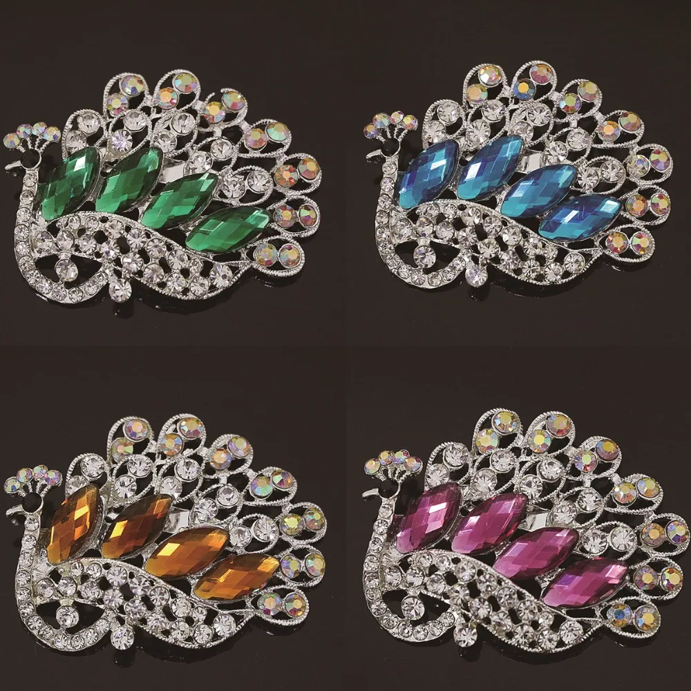 Новый дизайн богемная брошь в виде павлина животные красочные кристаллы