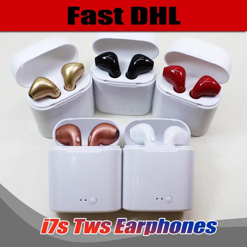 100 шт. высокое качество I7S TWS in ear Bluetooth наушник беспроводной стерео музыкальные