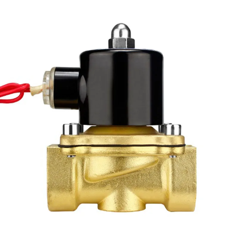 Прочный электромагнитный Электрический пневматический клапан AC220V DC12V/24 V G1/" Пневматический клапан для воды, масла, воздуха, газа