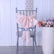 SH023A очень дешевые на заказ Свадебные украшения Румяна Розовый атласный серебряный белый стул створки